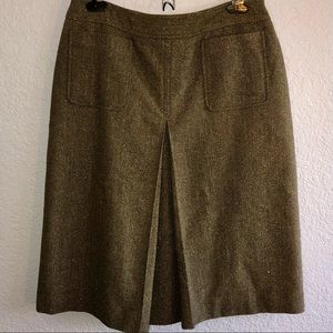 Jones New York brown gold lined skirt size 6 EUC channeling Mary Tyler Moore